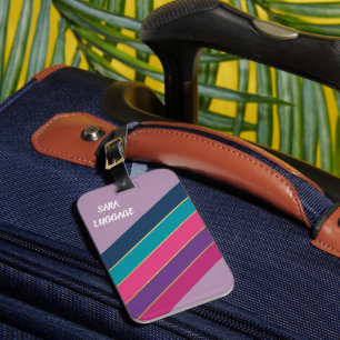 Etiqueta de Bagagem Listras Personalizadas Colorid