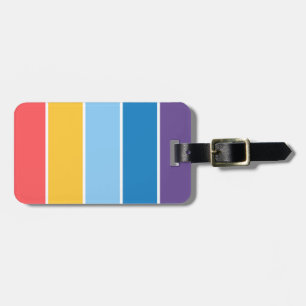 Etiqueta De Bagagem Listras Retro Stripes de 70 e 80