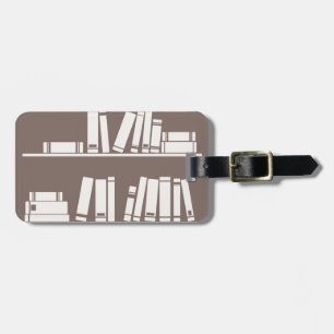 Etiqueta De Bagagem Livros na prateleira para ler o amante ou a cara