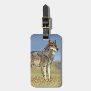Etiqueta De Bagagem Lobo Mexicano
