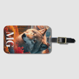 Etiqueta De Bagagem Lobo na Identificação Sunset