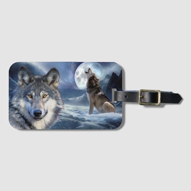 Etiqueta De Bagagem Lobos (Frente Horizontal)