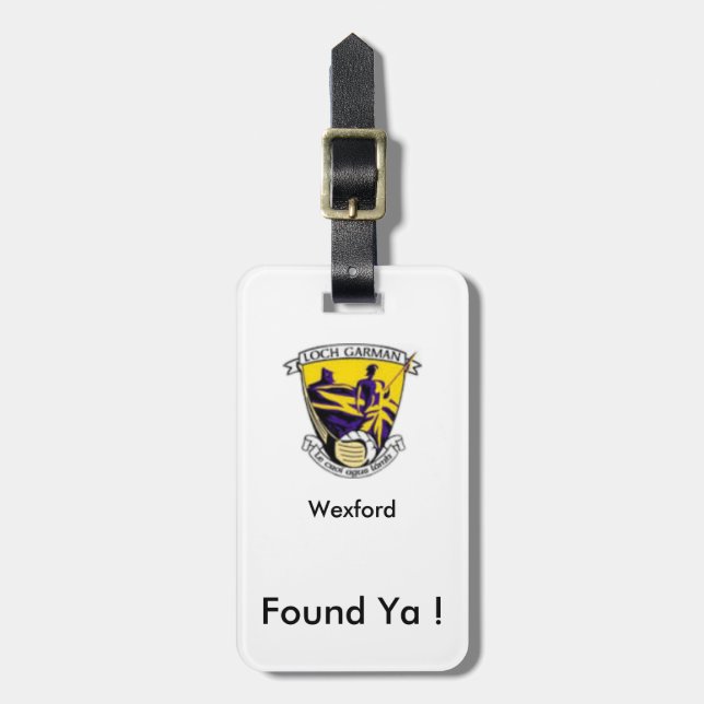 Etiqueta De Bagagem Localizar minha bagagem Personalizada Wexford Coun (Frente Vertical)