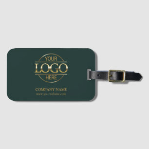 Etiqueta De Bagagem Logotipo comercial da empresa na moda Dark Green