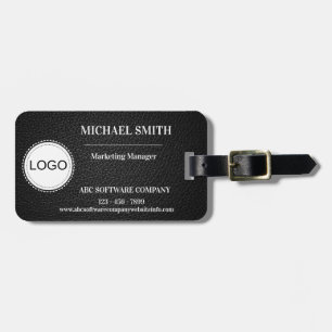 Etiqueta De Bagagem Logotipo comercial da empresa personalizada couro 