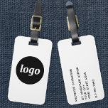 Etiqueta De Bagagem Logotipo de empresa minimalista<br><div class="desc">Design de logotipo simples para sua empresa. Substitua o logotipo e os detalhes por você e altere a cor de fundo na ferramenta design para personalizar. Ideal como um item de promocional para fornecer a clientes,  clientes e funcionários,  e para viagens de negócios e apresentações comerciais.</div>