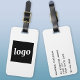 Etiqueta De Bagagem Logotipo de empresa minimalista (Logo with custom text business promotional luggage tag)