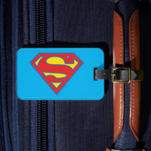 Etiqueta De Bagagem Logotipo de Supergirl Clássico com Contorno Azul