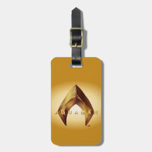 Etiqueta De Bagagem Logotipo dourado de Aquaman Aquaman