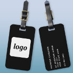 Etiqueta De Bagagem Logotipo Mínimo de Negros<br><div class="desc">Design de logotipo simples para sua empresa. Substitua o logotipo e os detalhes por você e altere a cor de fundo na ferramenta design para personalizar. Ideal como um item de promocional para fornecer a clientes,  clientes e funcionários,  e para viagens de negócios e apresentações comerciais.</div>