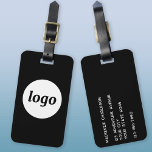 Etiqueta De Bagagem Logotipo Mínimo de Negros<br><div class="desc">Design de logotipo simples para sua empresa. Substitua o logotipo e os detalhes por você e altere a cor de fundo na ferramenta design para personalizar. Ideal como um item de promocional para fornecer a clientes,  clientes e funcionários,  e para viagens de negócios e apresentações comerciais.</div>