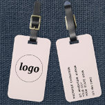 Etiqueta De Bagagem Logotipo rosa pink para empresas<br><div class="desc">Design de logotipo simples para sua empresa. Substitua o logotipo e os detalhes por você e altere a cor de fundo na ferramenta design para personalizar. Ideal como um item de promocional para fornecer a clientes,  clientes e funcionários,  e para viagens de negócios e apresentações comerciais.</div>