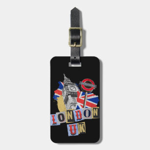 Etiqueta De Bagagem London UK Retro style design