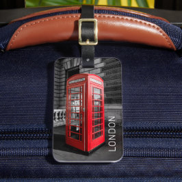 Etiqueta De Bagagem London Vintage Phone Box UK Retro Telephone