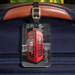 Etiqueta De Bagagem London Vintage Phone Box UK Retro Telephone
