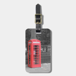 Etiqueta De Bagagem Londres vermelha Phonebox
