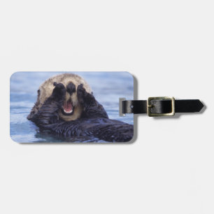 Etiqueta De Bagagem Lontra do Mar Cento  Alasca, EUA