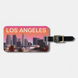 Etiqueta De Bagagem Los Angeles do centro - imagem customizável