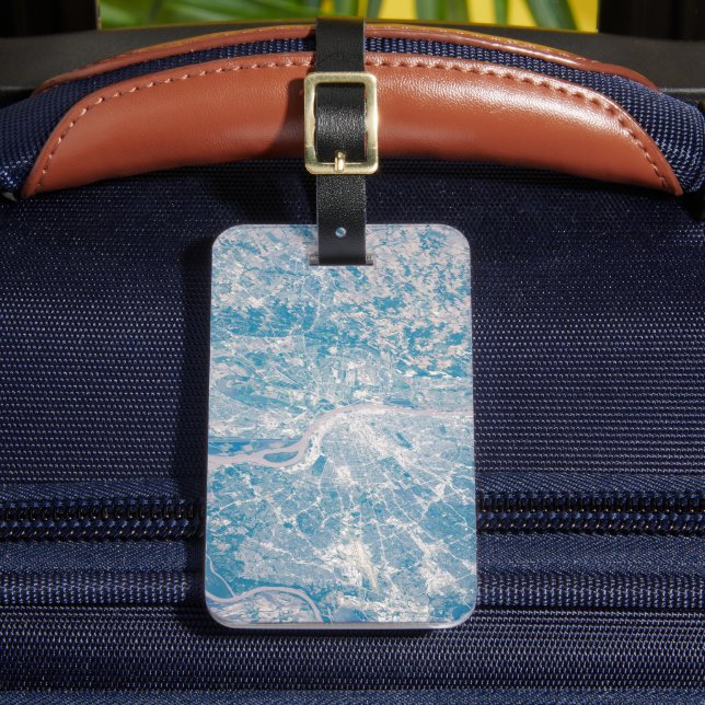 Etiqueta De Bagagem Louis, Missouri Ao Longo Do Rio Mississippi. (Frente Insitu 2)