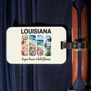 Etiqueta De Bagagem Louisiana - Bayou Breeze & Bold Flavors