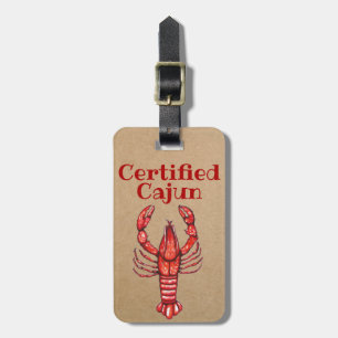 Etiqueta De Bagagem Louisiana Cajun certificado lagostins