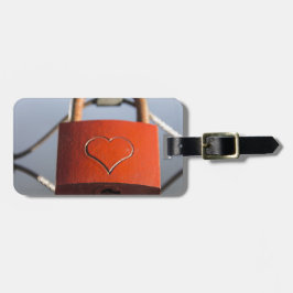 Etiqueta De Bagagem Love Heart Padlock