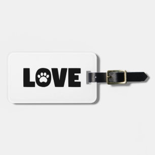 Etiqueta De Bagagem Love Paw Print