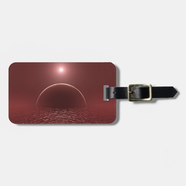 Etiqueta De Bagagem Lua do Oceano Escarlate (Frente Horizontal)