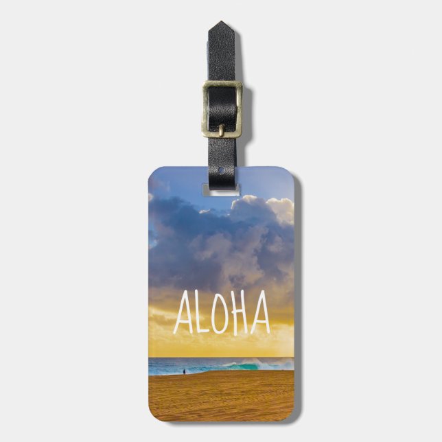 Etiqueta De Bagagem Lumahai Beach, Kauai, Havaí - Aloha (Frente Vertical)