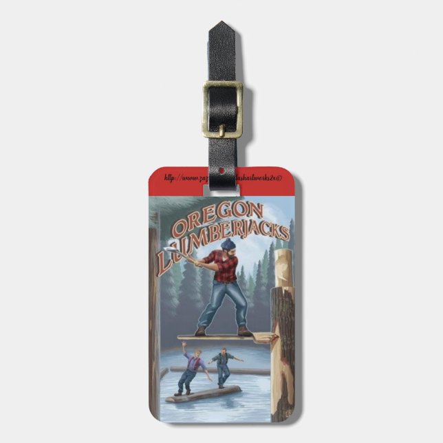 Etiqueta De Bagagem "Lumberjack Country" (Frente Vertical)