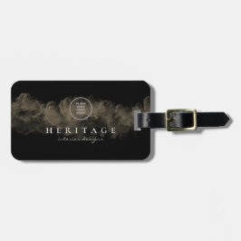 Etiqueta De Bagagem Luxuoso Dourado Antigo Nublado Adicione Seu Logoti