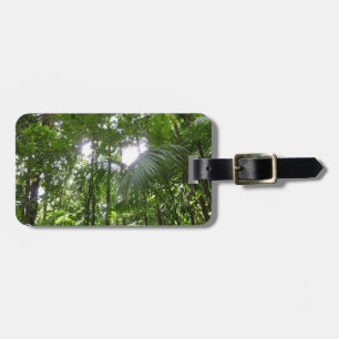 Etiqueta De Bagagem Luz do sol através da capa tropical da floresta tr