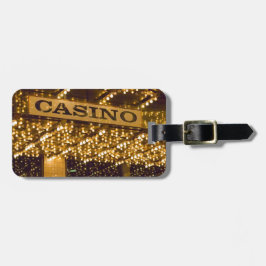 Etiqueta De Bagagem Luzes brilhantes Las Vegas do casino que joga o