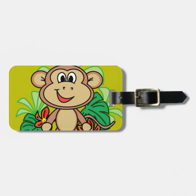 Etiqueta De Bagagem macaco (Frente Horizontal)