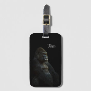 Etiqueta De Bagagem Macaco Preto do Excelente Perfeito legal 