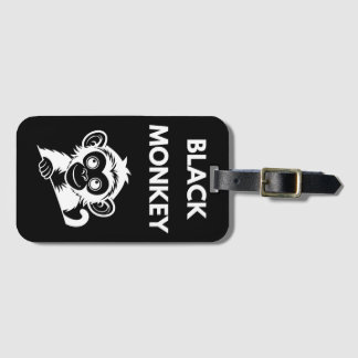 Etiqueta De Bagagem Macaco Preto Fofo