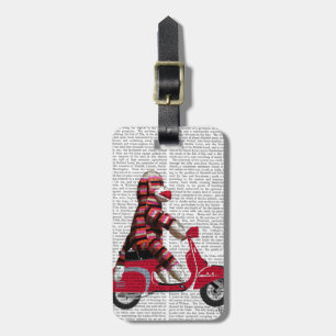 Etiqueta De Bagagem Macaco Sock no Moped
