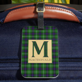 Etiqueta De Bagagem MacDonald Tartan Monograma M