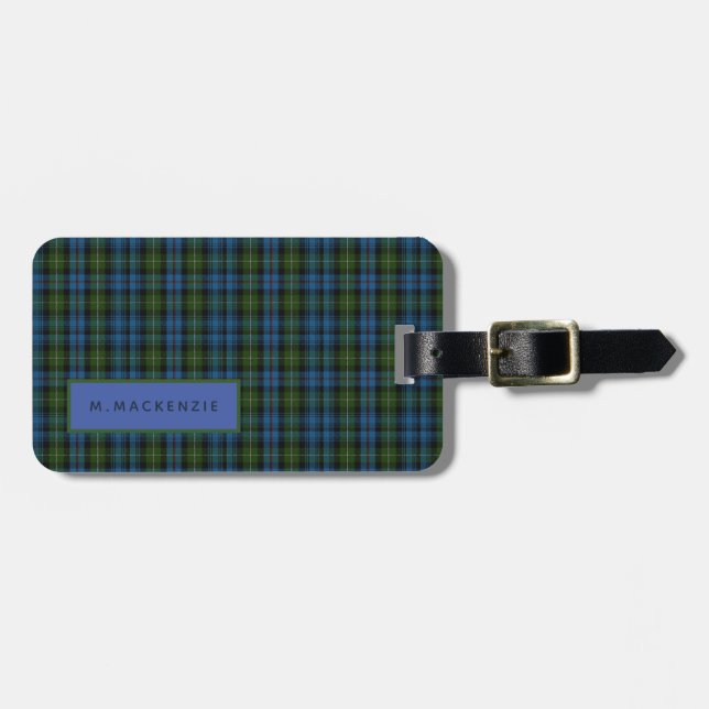 Etiqueta De Bagagem MacKenzie Tartan Mens LuBagagem Personalizado (Frente Horizontal)