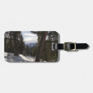 Etiqueta De Bagagem Madison Mountain em inverno em Montana