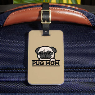 Etiqueta De Bagagem MÃE DE PUG – Presente Divertido e Fofo para Amante