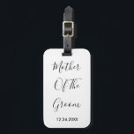 Etiqueta De Bagagem Mãe Dos Casamentos De Noite Simples Favorito De Pr<br><div class="desc">"Mãe do noivo" impresso em belo e elegante texto,  este é um presente perfeito ou um favor partidário para a mãe do noivo. Você pode personalizar alterando o texto conforme desejar.</div>