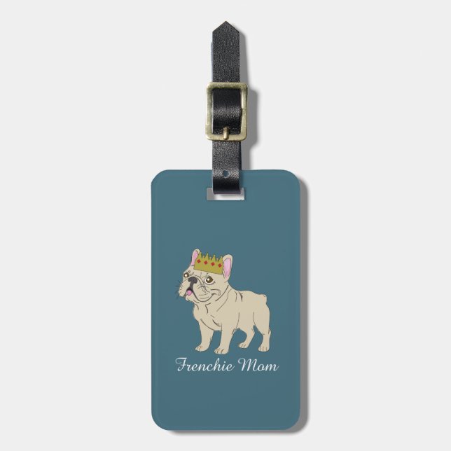 Etiqueta De Bagagem Mãe Frenchie (Frente Vertical)