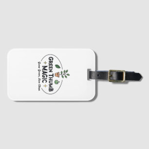 Etiqueta De Bagagem Magia do Polegar Verde Camiseta de Jardinagem Ur