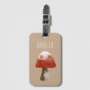 Etiqueta De Bagagem Mágica em Toadshroom vermelho