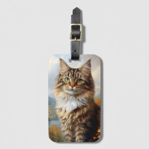 Etiqueta De Bagagem Maine Coon Kitten Retrato