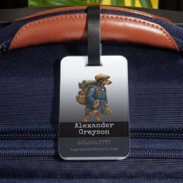 Etiqueta De Bagagem Mala Direta Dachshund Personalizada de Bagagem