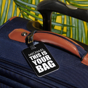 Etiqueta De Bagagem Mala Personalizada Divertida Atenção Bagagem Viage