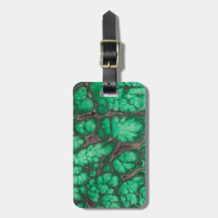 Etiqueta De Bagagem Malacite com Padrão Verde