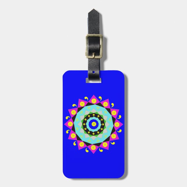 Etiqueta De Bagagem Mandala:Decorativo (Frente Vertical)